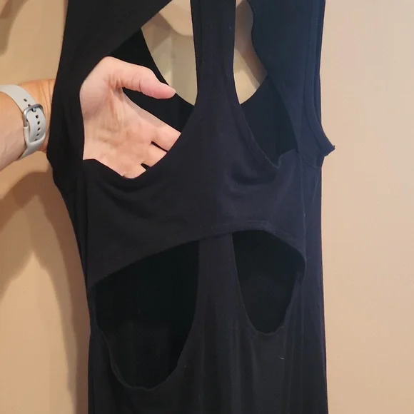 Fabletics Long Black Tank Top Style Dress Size Small - Picture 4 of 9